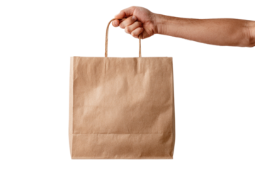 Hand holding a light brown paper bag (5)