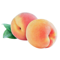peaches isolated on white background