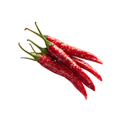 Vibrant Red Chili Peppers Isolated on Black Background