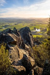 sunset over the countryside