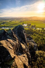 sunset over the countryside
