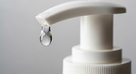 Sanitizer drop showcases hygiene during flu season, promoting wellness and health practices effectively