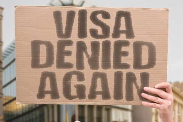 “Visa Denied Again” Dreams stopped at the border stamp.
VISA. DENIED. BORDER. DREAM. TRAVEL....