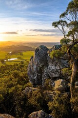 sunset in the mountains