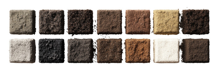 A grid of textured squares in various shades of brown and beige