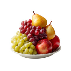 Fresh and Juicy Fruit Bowl Apples, Pears, and Grapes