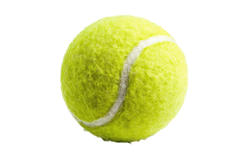 Tennis ball, yellow, white,  stitched