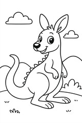 kangaroo coloring page 8.eps