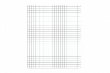 Squared paper sheet on transparent background, ideal for educational or stationery-related projects