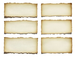 Fototapeta premium Set of Aged and Torn Vintage Paper Frames