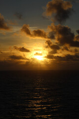 Fototapeta premium Sunset in the Uruguayan Sea