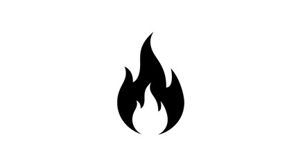 Stylized flame silhouette against a clean background offers a modern aesthetic look and feel