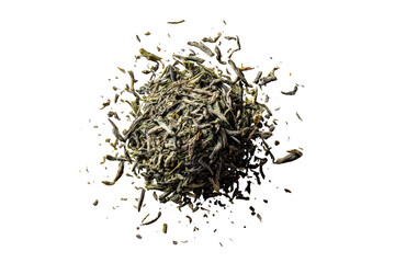 Loose green tea,  bursting from center