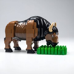 Lego bison grazing