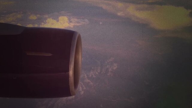 Aircraft engine vintage video