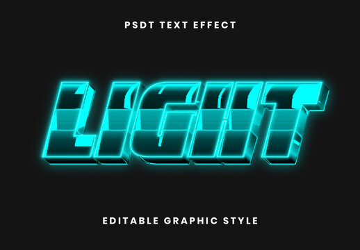 Blue Neon Glow Storm Text Effect Bold Shiny Font