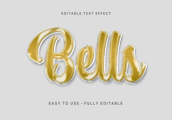 Gold Glass Ornament Christmas Text Effect Script Stylish Font
