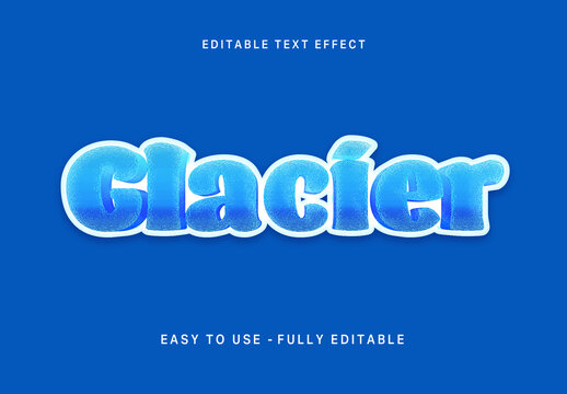 Blue And White Frosted Ice Christmas Text Effect Frozen Outlined Font