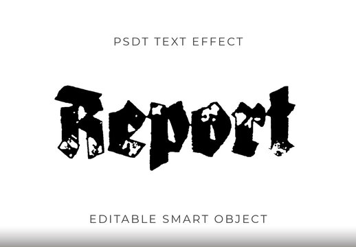 Black Distressed Old Newspaper Text Effect Rough Font