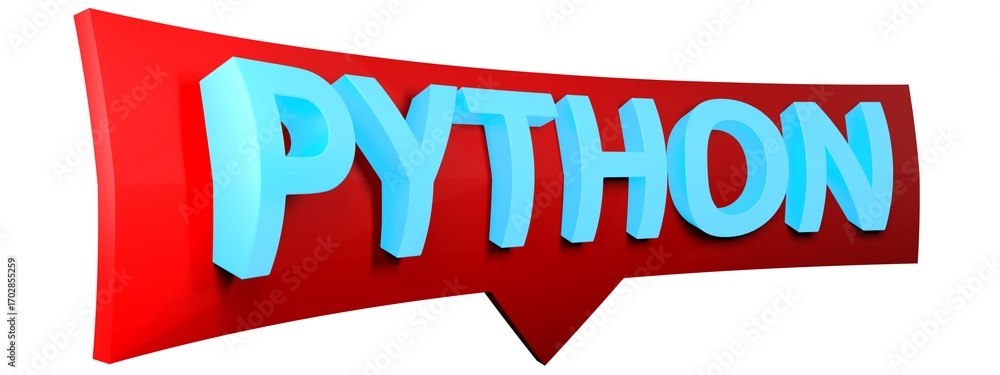 Poster python sign isolated on white background
