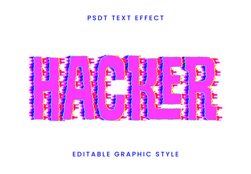 Pink Cyber Distortion Font Glitch Bold Text Effect