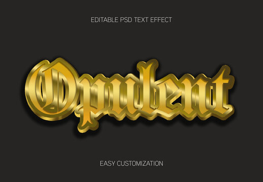 Gilded Victorian Font Text Effect 3D Gothic Ornate Luxury