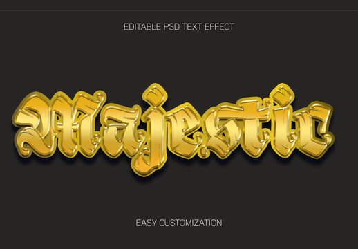 Gilded Victorian Font Text Effect Gothic Luxury