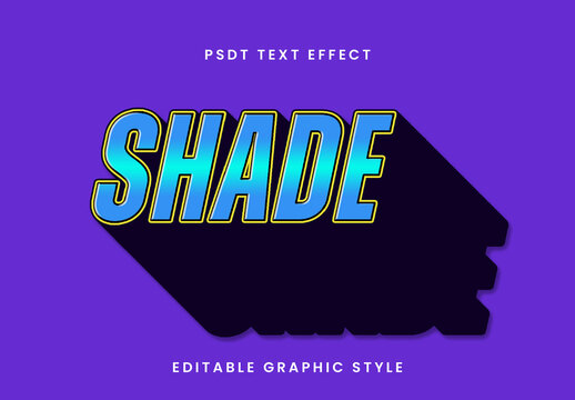 Gradient Blue Drop Shadow Text Effect Gloss Block Font