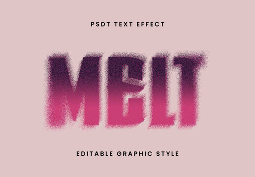 Pink And Purple Dissolving Text Effect Melt Bold Font