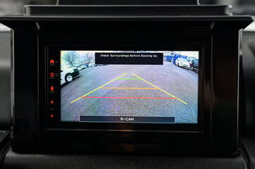 Reverse Camera Feed Displayed on Modern Car Screen