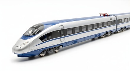 Naklejka premium Modern High-Speed Train Model Photography.