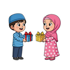 Muslims Giving a Gift