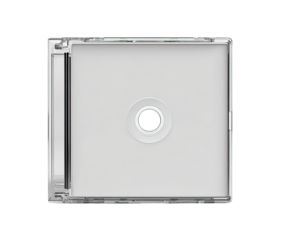 Clear plastic CD case, blank, square