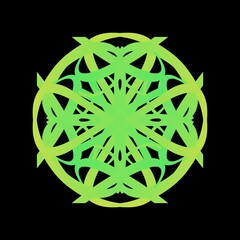 Abstract Geometric Symmetry Mandala Pattern