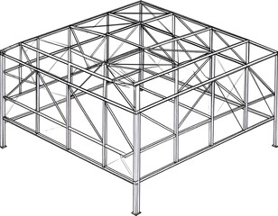Square metal framework design