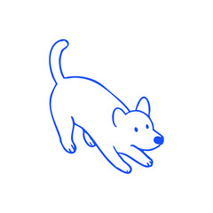 Two overlapping hearts in a simple black outline