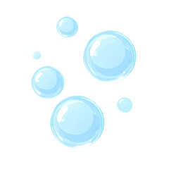 Light blue bubbles scattered against a black background