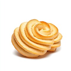Fototapeta premium Vanilla Ring Biscuit Isolated on White Background