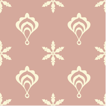 vector seamless pattern with floral and plant theme