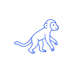 Simple black line drawing of a cartoon deer