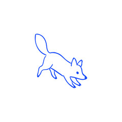 Simple black line drawing of a cartoon animal with a flower head