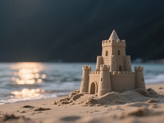 Beach sand castle