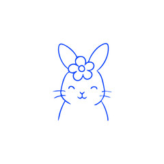 Simple black line drawing of a cartoon cat with a star on its head
