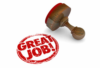 Great Job Good Work Performance Review Rating Official Feedback 3d Illustration