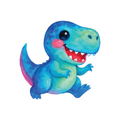 Cute Cartoon Dinosaur Illustration