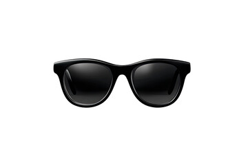 Fototapeta premium Dark sunglasses, front view, black frame