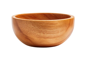 Empty wooden bowl, light brown hue