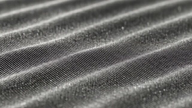 Wavy blackandwhite fabric texture in a closeup shot