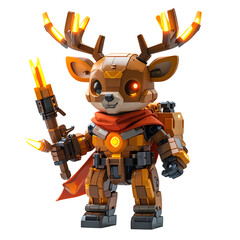 Robot deer figure with weapon