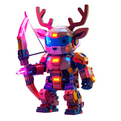Robot deer archer figure